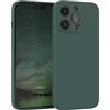 EAZY CASE - Custodia in silicone per iPhone 13 Pro Custodia morbida protettiva con protezione della fotocamera Protezione sottile Premium Cover TPU Telefono Bumper in Verde Notte