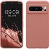 kwmobile Cover per Google Pixel 8 Pro Custodia - Back Case per Smartphone in Silicone TPU - Protezione Gommata - rosa invernale