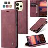 owlhold Cover per Xiaomi Redmi Note 14 Pro 4G (Non per 5G) Portafoglio Flip [Antiurtoo] [Cavalletto][Carta Fessura] Cover Pelle per Redmi Note 14 4G - Vino Rosso