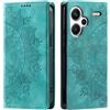 CASEONJAN Cover per Xiaomi Redmi Note 13 Pro Plus 5G, Pelle PU Custodia a portafoglio con scomparti per Slot Schede, Antiurto Flip Caso Cover per Redmi Note 13 Pro+ 5G (Vintage Verde)