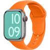 ELETTRONEO C1A Cinturino per Apple Watch Ultra 3 2 49mm, Serie 11 10 46mm, 9 8 7 45mm 41mm, SE 6 5 4 44mm 40mm, 3 2 1 42mm 38mm Donna Uomo Band Bracciale Sport Silicone, Arancione