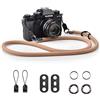 VOVMOEYA Tracolla Fotocamera Corda,Cinghia per Fotocamera per Fujifilm X100V XS20 XT5 Canon EOS R6 R10 R50 M50 Sony Alpha A6000 A6400 A7 IV DSLR SLR Fotocamera Tracolla - Cachi