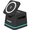 Energizer WCP307 Dock di Ricarica Wireless Magnetica 3 in 1 15W MagSafe Compatibile | Stazione Qi USB-C Pieghevole per Smartphone, Auricolari Wireless e Smartwatch | Design Compatto e Salvaspazio