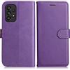 DENDICO Cover per Galaxy A33 5G, Premium Portafoglio PU Custodia in PU Pelle, Flip Libro TPU Bumper Caso per Samsung Galaxy A33 5G, Viola