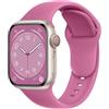 ELETTRONEO C1 Cinturino per Apple Watch Ultra 3 2 49mm, Serie 11 10 46mm, 9 8 7 45mm 41mm, SE 6 5 4 44mm 40mm, 3 2 1 42mm 38mm Donna Uomo Band Bracciale Sport Silicone, Signore rosa