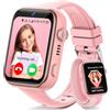 Fitnynxos 4G Smartwatch Bambini con Chiamate e GPS, Orologio Smartwatch Bambini con Videochiamate, SOS, Chat Vocale, SMS, Modalità Scuola, Whatsapp, WiFi, SIM, IP68 Contapassi, Regalo Bambina, Rosa