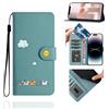Jeffene Custodia Portafoglio a Libro per Samsung Galaxy S9+/S9 Plus (6,2 Pollici) con Porta Carte,Gatto Carino - Pelle PU Antiurto + Supporto Stand,Cover Libro Flip con Chiusura Magnetica,Verde
