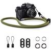 VOVMOEYA Tracolla Fotocamera Corda,Cinghia per Fotocamera per Fujifilm X100V XS20 XT5 Nikon Zf Z5 Z8 Z30 Z50 Canon EOS R6 R10 R50 M50 Sony Alpha A6000 A6400 A7 IV DSLR SLR Fotocamera Tracolla - Verde