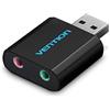 VENTION Scheda Audio esterna USB Adattatore USB Jack 3.5 Cuffie Microfono TRRS per Cuffie Microfono Stereo Casse, Compatibile con Windows, Mac OS, Linux, PS5, Plug And Play (Senza Cavo)