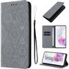 LSPCASA Protettiva Case Per Samsung Galaxy A35 5G 6.6 Pollici Pelle Artificiale Cover Samsung A35 5G Con Slot Per Schede Cover A35 5G Samsung Funzione Supporto Custodia Grigio