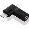 KUOQIY 65W PD USB C a DC Adattatore, Jack DC 3.0x1.1 mm Ingresso a USB-C Type-C Angolo 90 Gradi Spina di Alimentazione Adattatore di Ricarica, per Telefono, Laptop