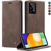 owlhold Cover per samsung A53,Cover Samsung Galaxy A53 5G Magnetica Portafoglio Flip[Antiurtoo][Cavalletto][Carta Fessura] Custodia Pelle per Samsung Galaxy A53 -Caffè