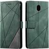 SONWO Cover per Galaxy J7 2017, Flip Caso in PU Pelle Case Cover Portafoglio Custodia per Samsung Galaxy J7 2017, [Kickstand] [Slot per Schede], Verde