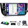 Motorsi 2+64G Carplay Autoradio per Fiat Punto 10-16/Linea 12-15 con Wireless Android Auto, Android Bluetooth Car Stereo Schermo con GPS/WiFi/RDS/FM/SWC/USB/Mirror Link+AHD/CVBS Telecamera Posteriore