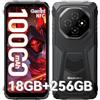 Blackview Fort 1 Rugged Smartphone Android 15, Batteria 10000mAh Telefono Indistruttibile, Gemini AI, 18(6+12) GB+256GB/2TB TF Celluare Antiurto, 6.56" HD+, 4G/NFC/OTG/Fingerprint/GPS/2 Anni Garanzia