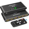 TealKoo Switch HDMI 5 In 1 Out con Telecomando, TEALKOO Sdoppiatore HDMI Supporta 4K 3D 1080p@60Hz UHD HDR, Alluminio HDMI 2.0 Switcher Compatibile con PS5/4/3 Laptop DVD Blu-Ray Xbox Roku HDTV Fire Stick