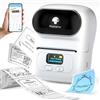 Phomemo M110 Etichettatrice Portatile, Bluetooth Etichettatrice Etichette Adesive,Stampante Etichette Adesive termica Ideale per Codici a barre, Cucina, negozi, Compatibile con Android iOS, Bianca