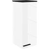HOMCOM Armadietto Bagno da Parete, Mobile Bagno con 3 Ripiani e Mensole Regolabili, 30x32x73 cm, Bianco Lucido