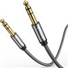 POSUGEAR Cavo Chitarra Elettrica 0.5M, Professionale Cavo Jack 6.35mm a 6.35mm Nylon Placcati Oro 1/4" Cavo Jack Chitarra per Strumenti, Basso Elettrico, Tastiera, Amplificatore, Mixer Audio