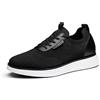 Bruno Marc Scarpe Eleganti Uomo Comode Sportive Scarpe Uomo Traspirante Casual Stringate Oxford,Size 48,Nero Bianco,SBOX2317M