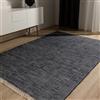 benuta Pop Tappeto cotone Tom - Blu scuro 200x300 cm - Tessuto a mano per camera da letto, salotto, soggiorno - Riciclato - Adatto al riscaldamento a pavimento