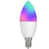 A2ZWORLD Lampadina LED E14 C37 ZigBee 3.0, RGB+CCT, 6W, Controllo App TUYA/Smart Life, Compatibile Con Alexa, AC 90-250V, IP20