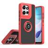 SEAHAI Cover per Motorola Edge 60 Neo/Edge 50 Neo/ThinkPhone 25, Glassato Traslucido Dura PC Protettiva Custodia Silicone TPU Bumper Antiurto AntiGraffio Case con 360° Anello Supporto, Rosso