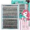 AMZGIRL LASH Natura Kit Ciglia Extension Ciuffetti Ciglia Finte Kit 320 pezzi 40D50D D Curl Ciglia Finte Lash Clusters Lash Bond e Seal,Glue Remover Pinzette Lash Applicator Tool（D-mix8-18mm Kit）