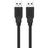 Ewent Cavo USB 3.0 Tipo A/Maschio a A/Maschio, Doppia Schermatura AWG 28 in Rame, Velocità di Trasferimento fino a 5GMbit, 3m, Nero