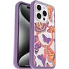 OtterBox Cover per Apple iPhone 15 Pro Symmetry Clear MagSafe, resistente a shock e cadute fino; sottile, testata 3x norme MIL-STD 810G, Butterfly Flutter