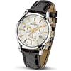 Philip Watch SUNRAY Orologio Uomo Cronografo in Acciaio, Pelle naturale - R8271908009
