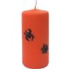 Cereria Di Giorgio - Candela Cero Arancione Decorata con Ragnatele e Ragni in Cera - Diametro 7 cm Altezza 15 cm - Durata 85 ore - Halloween - Idea Regalo - Artigianale