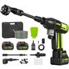 MYPIN Idropulitrice a Batteria con Display LCD, 725 PSI, 2 Batteria Ricaricabile 21V, Ugello 6-in-1, Idropulitrice Portatile per Pulizia Auto, Pavimenti, Pareti e Recinzioni