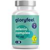 Gloryfeel Integratore Selenio 365 Compresse Vegan (Scorta 1+Anno) 100µg Alto Dosaggio, Supporto Tiroide & Difese Immunitarie, Complesso di Selenito di Sodio e L-Selenmetionina, Testato in Laboratorio
