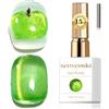 Senvenski Gelatina Vetro Cat Eye Smalto Semipermanente, 15ML Occhi di Gatto Magnetica per Gel Unghie Kit Olografico Glitterato Cristallo Smalti Unghie Salon Home DIY (Mela Verde, 0.5fl oz)