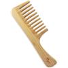 LAC FOR YOU Pettine Denti Larghi Legno Antistatico - Pettine Capelli Ricci e Mossi Uomo Donna, per Capelli Bagnati, Massaggio Cuoio Capelluto - Naturale e Delicato