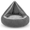 JOEJOY Cuccia Cane Interno, Cuccia per Cani Taglia Piccola Rotonda Soffice Lavabile Cuccia Gatto con Coperta, Può Ospitare Animali Domestici Fino 12kg(59x59x15cm)