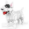 Atomic Building Kit Di Costruzione Con Mini Blocchi. Figura Di Mascotte Da Assemblare. Per Collezionisti Adulti E Bambini. Cane Bull Terrier