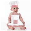 Pretwad 2 pezzi bel vestito da cuoco per bambini, costume da cucina, cappello/grembiule per bambini dai 6 ai 24 mesi, costume rosso e bianco, abbigliamento da cucina per ragazzi come foto ricordo