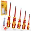 CCLIFE Set 6 cacciaviti isolati VDE 1000V con Tester Tensione Phillips PH1 PH2 Impugnatura Antiscivolo