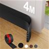 MARICATO 4 Pezzi Paraspifferi Porta Blindata, Guarnizione Sottoporta in Gomma, Paraspifferi Sottoporta Premium Ideale anche per Protezione da Suoni, Freddo, Antipolvere e Anti Bug (5 x 400 cm Nero)