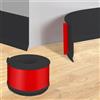 MeYuxg Battiscopa in PVC morbido autoadesivo, larghezza 5 cm, listello di chiusura autoadesivo, profilo di transizione per parete e pavimento, battiscopa flessibile per cucina, bagno e soggiorno, nero