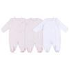 Prénatal Set 3 Tutine in Morbida Ciniglia con Comoda Apertura, Adatte alla Stagione Invernale Pigiamino per Bambino e Neonato, Rosa, 6-9 Mesi (Pacco da 3) Unisex-Bimbi
