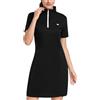 MoFiz Polo Abiti Manica Corta Donna Vestito Polo Estivo Lavoro Abito Sportivo Dress Nero-B M