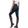 MoFiz Pantaloni Equitazione Donna Leggins Equitazione Pantaloni alla Zuava in Silicone a Seduta Intera Pantaloni per Estivi Blu S