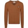 GANT Extrafine Lana di Agnello con Scollo a V Maglione, Cacao, L Uomo