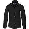 GILLSONZ DSFS77NEW Camicia a maniche lunghe per bambini, 100% cotone, Nero , 152 cm-158 cm