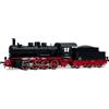 Rivarossi HR2893S Dr, Locomotiva a Vapore 55 7254, livrea Nero/Rosso, EP. III, con decoder sonoro DCC Locomotiva a Vapore
