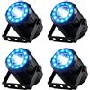 DELIBANG 4PCS 40W RGBW 4 in 1 LED Pinspot + 24 Luci da Palco SMD RGB LED Par DMX-7/11CH Luci DJ Luce da Festa Faretto per Bar, Feste, Matrimoni, Discoteca, Teatro, Halloween