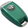 JUNMEI Cover di ricambio per chiave telecomando dell'auto, in plastica ABS ed effetto fibra di carbonio, 3D, con logo nero, verde A